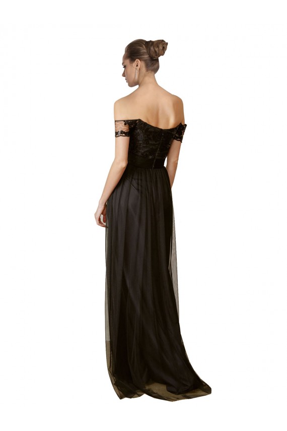 Best Off The Shoulder Sequined Lace Tulle Bridesmaid Dress Sydney
