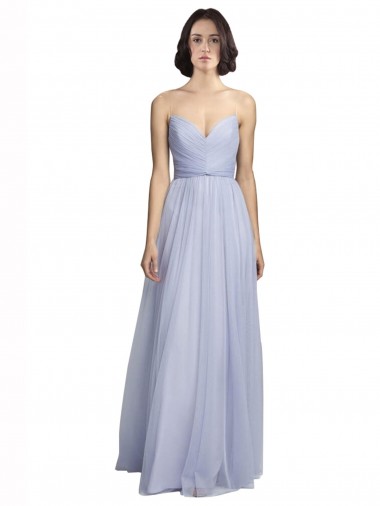 Best Spaghetti Strap Tulle Bridesmaids Dress with Ruched Bodice Sydney