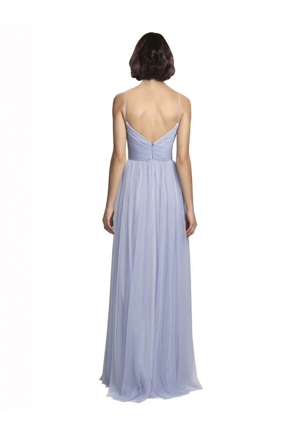 Best Spaghetti Strap Tulle Bridesmaids Dress with Ruched Bodice Sydney