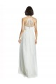 Best High Neckline Long Tulle Bridesmaid Dress with Illusion Front Sydney