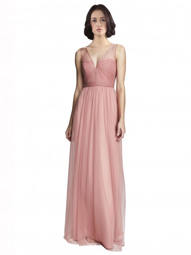 Best V-Neck Illusion Tulle Bridesmaids Dress Sydney