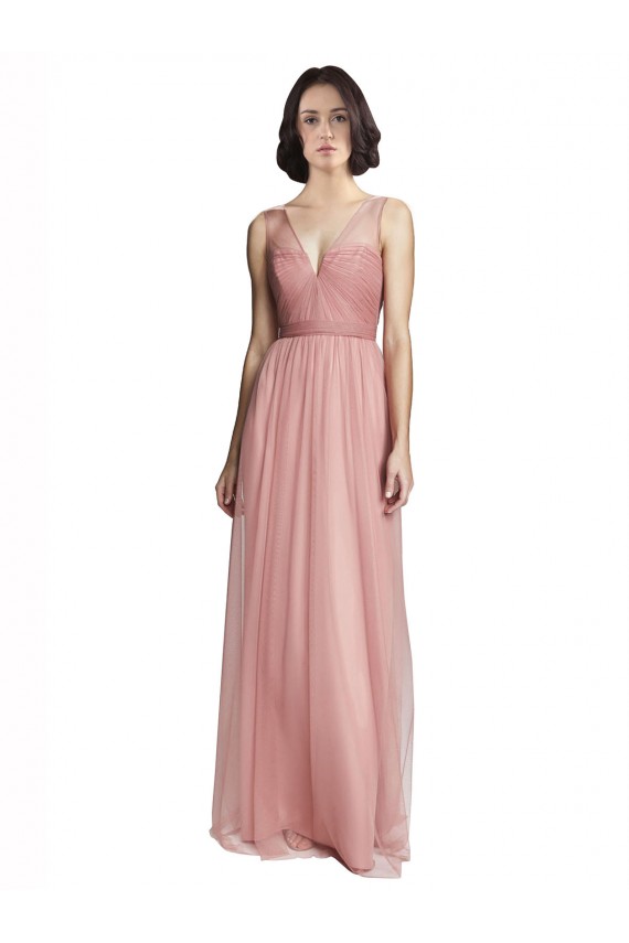 Best V-Neck Illusion Tulle Bridesmaids Dress Sydney