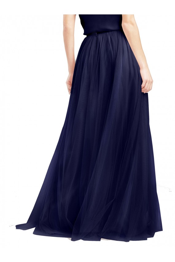 Best Long A-Line High Neck Halter Tulle Bridesmaid Dress Sydney