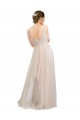 Best Scooped Neckline Long Tulle Bridesmaid Dress with Open Back Sydney