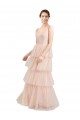 Best V-Neck A-Line Layered Long Tulle Bridesmaid Dress Sydney