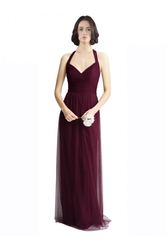 Best Long Tulle Bridesmaid Dress with Criss-Cross Bodice and Self Straps Sydney