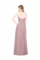 Best Ruffled Halter V-Neck Long Tulle Bridesmaid Dress with Pleats Sydney
