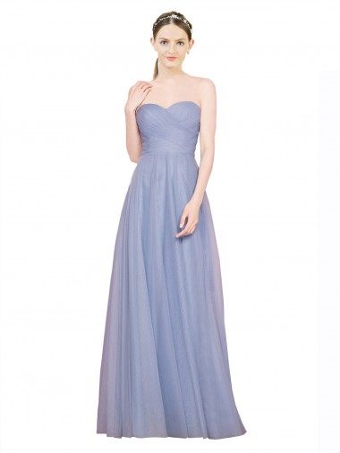 Best Strapless Sweetheart A-Line Tulle Bridesmaid Dress with Low Back Sydney