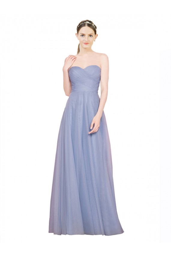 Best Strapless Sweetheart A-Line Tulle Bridesmaid Dress with Low Back Sydney