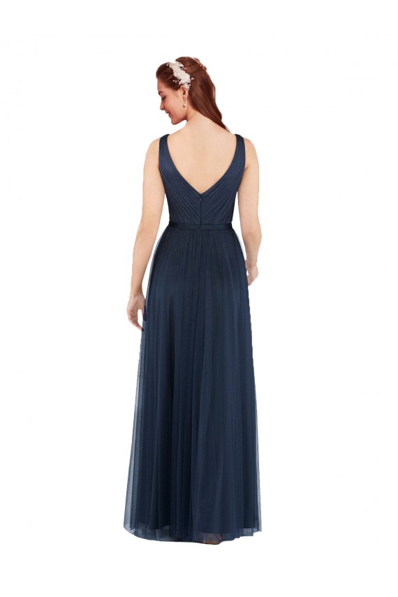 Best V-Neck Soft and Simple Tulle Bridesmaid Dress Sydney