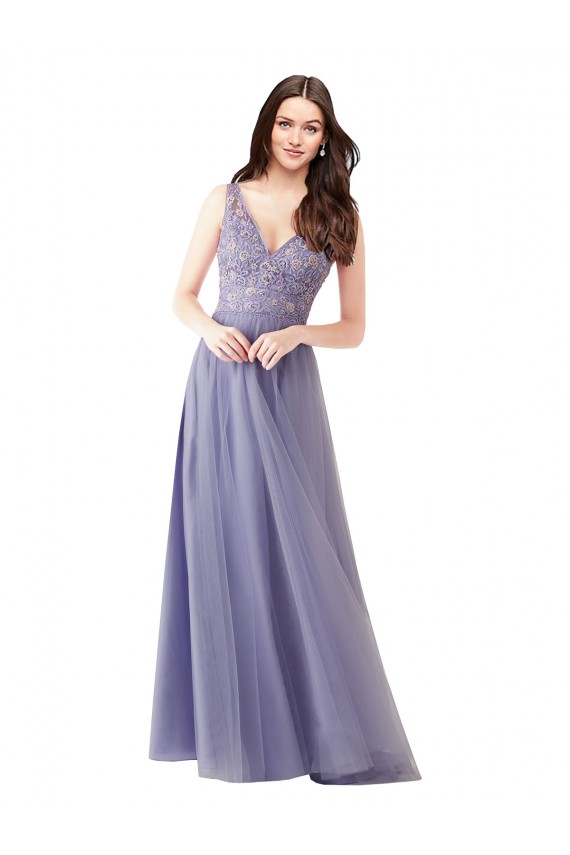 Best Sweetheart Tulle Bridesmaid Dress with Fully Embroidered V-Neck Bodice Sydney
