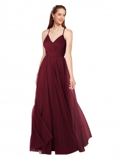 Best Beach-inspired Sweetheart Tulle Long Bridesmaid Dress Sydney