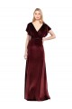 Best Flutter Sleeves Open Back Long Velvet Bridesmaid Dress / Prom Dress Sydney
