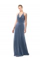 Best Halter Cowl Neck Long A-Line Velvet Bridesmaid Dress / Prom Dress with Keyhole Back Sydney