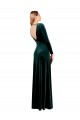 Best Plunging V-Neckline Long Sleeves Open Back Velvet Bridesmaid Dress / Prom Dress Sydney