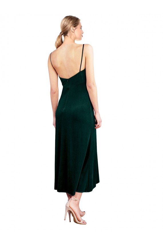 Best Midi Cocktail Length Cowl Neck Velvet Slip Bridesmaid Dress / Prom Dress Sydney