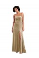 Best Square Neck Formal Velvet Maxi Bridesmaid Dress / Prom Dress with Front Slit Sydney