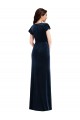 Best Flutter Sleeve Wrap Bodice Formal Velvet Maxi Bridesmaid Dress / Prom Dress with Pockets Sydney