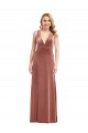 Best Plunging Neckline Formal Velvet Maxi Bridesmaid Dress / Prom Dress with Criss Cross Open Back Sydney