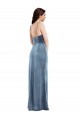 Best Spaghetti Strap Formal Velvet Maxi Bridesmaid Dress / Prom Dress with Draped Skirt Sydney