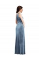 Best One Shoulder Draped Velvet Maxi Bridesmaid Dress / Prom Dress Sydney