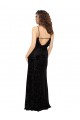 Best V-Neck Cowl Back Floral Velvet Bridesmaid Dress with Front Slit and Deep V-Neck Sydney