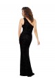 Best One Shoulder Long Sheath Sleeveless Floral Velvet Bridesmaid Dress Sydney