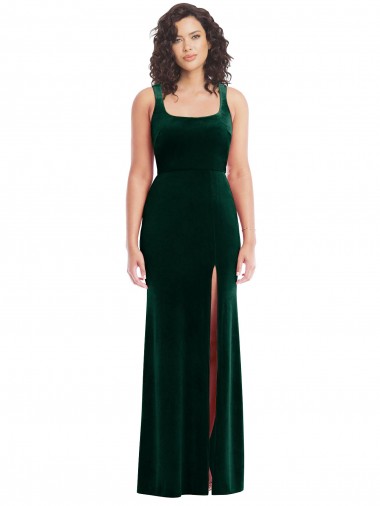Best Square Neck Long Velvet Maxi Bridesmaid Dress / Prom Dress Sydney
