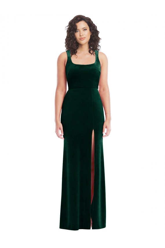 Best Square Neck Long Velvet Maxi Bridesmaid Dress / Prom Dress Sydney