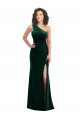 Best One Shoulder Velvet Trumpet Bridesmaid Dress / Prom Dress with Front Slit Sydney