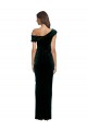 Best Long Asymmetric Neckline Ruched Formal Velvet Bridesmaid Dress / Prom Dress Sydney
