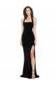 Best Halter Neck Wide Straps Long Velvet Bridesmaid Dress / Prom Dress with Side Split Sydney